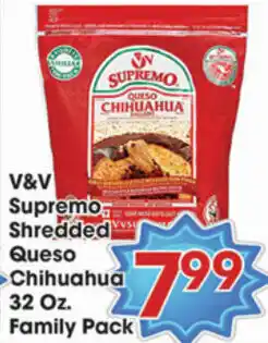 Fairplay V&V Supremo Shredded Queso Chihuahua 32 oz Family Pack offer