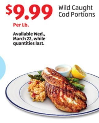 Aldi Wild caught cod portions offer