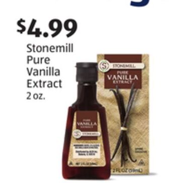 Aldi Stonemill pure vanilla extract offer