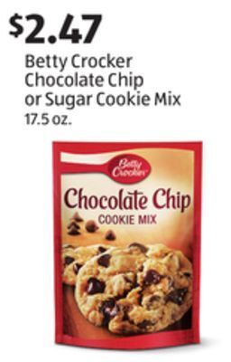 Aldi Betty crocker chocolate chip or sugar cookie mix offer