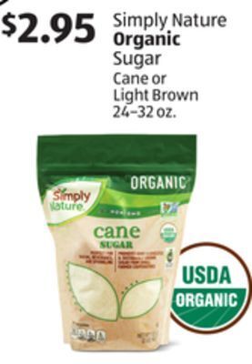 Aldi Simply nature organic sugar offer