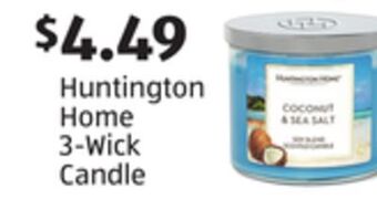 Aldi Huntington home 3-wick candle offer