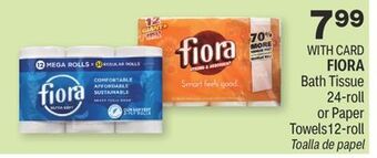 CVS Fiora bath tissue 24-roll or paper towels 12-roll offer