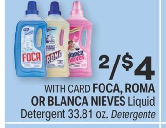 CVS Foca, roma or blanca nieves liquid detergent 33.81 oz. offer