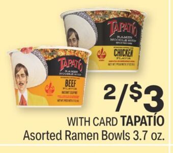 CVS Tapatío asorted ramen bowls 3.7 oz. offer