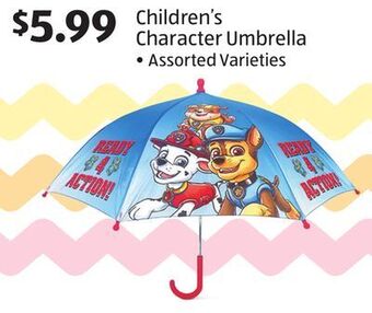 Aldi Children's character umbrella offer