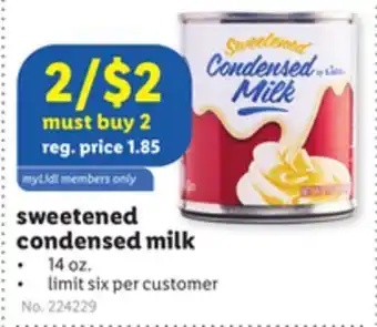 Lidl Sweetened condensed milk offer
