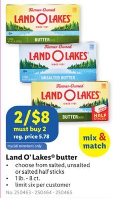 Lidl Land o' lakes® butter offer