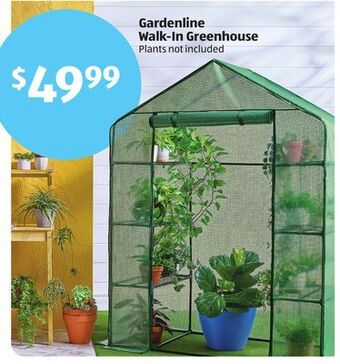 Aldi Gardenline walk-in greenhouse offer