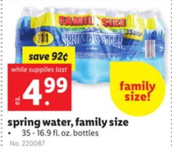 Lidl Spring water, family size offer