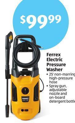 Aldi Ferrex electric pressure washer offer