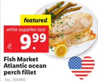 Lidl Fish market atlantic ocean perch fillet offer