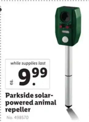Lidl Parkside solar-powered animal repeller offer