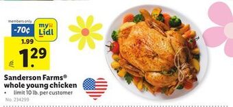 Lidl Sanderson farms® whole young chicken offer
