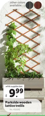 Lidl Parkside wooden lattice trellis offer