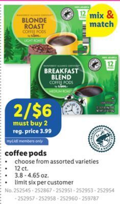 Lidl Coffee pods offer