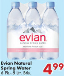 Fairplay Evian Natural Spring Water offer