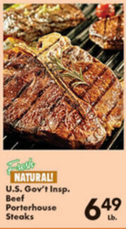 Fairplay U.S. Gov't Insp. Beef Porterhouse Steaks offer