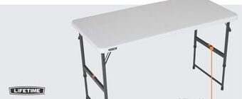 The Home Depot Lifetime 4' multi-purpose folding table offer