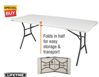 The Home Depot 6" multi purpose folding table offer