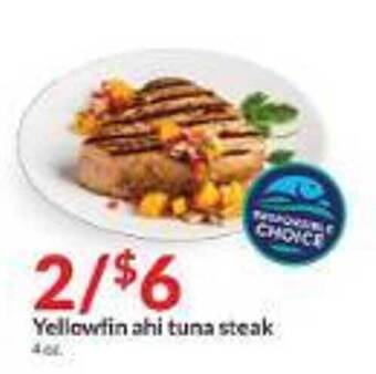 Hy-Vee Yellowfin ahi tuna steak offer