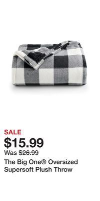 Kohl's The big one® oversized supersoft plush throw offer