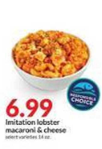 Hy-Vee Imitation lobster macaroni & cheese offer