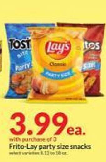 Hy-Vee Frito-lay party size snacks offer