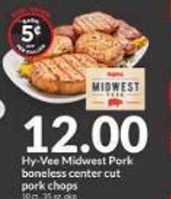 Hy-Vee Hy-vee midwest pork boneless center cut pork chops offer