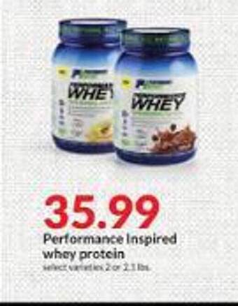 Hy-Vee Performance inspired whey protein offer