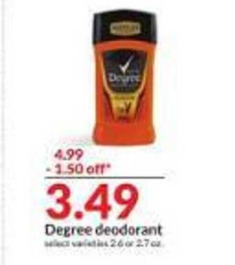 Hy-Vee Degree deodorant offer