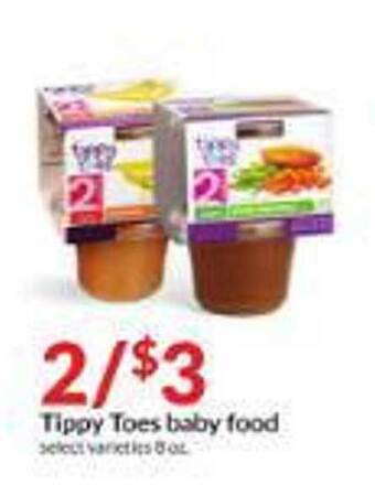 Hy-Vee Tippy toes baby food offer