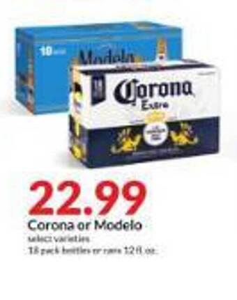 Hy-Vee Corona or modelo offer