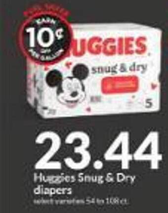 Hy-Vee Huggies snug & dry diapers offer