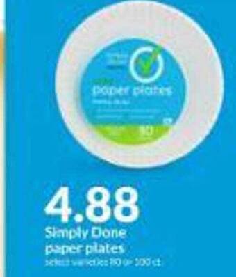 Hy-Vee Simply done paper plates offer
