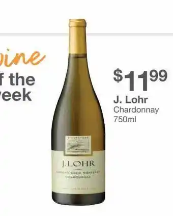 Kinney Drugs J. lohr chardonnay offer