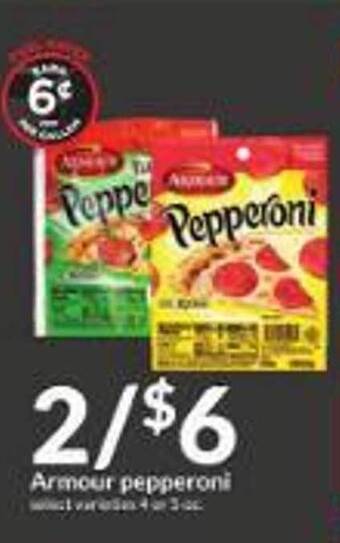 Hy-Vee Armour pepperoni offer