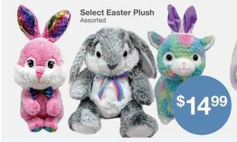 Kinney Drugs Select easter plush offer