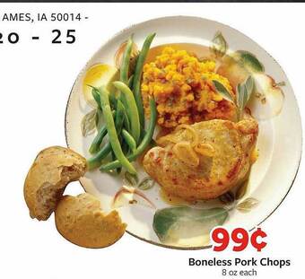 Fareway Boneless pork chops offer