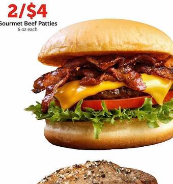 Fareway Gourmet beef patties offer
