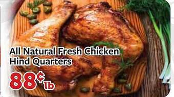 Fareway All natural fresh chicken hind quarters offer