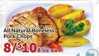 Fareway All natural boneless pork chops offer