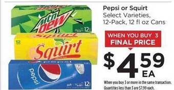 Food 4 Less Pepsi or squirt offer