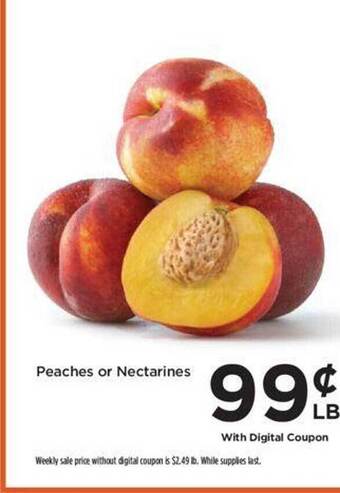 Food 4 Less Peaches or nectarines offer