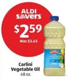 Aldi Carlini Vegetable Oil 48 oz offer