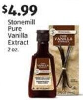Aldi Stonemill Pure Vanilla Extract 2 oz offer