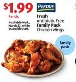 Aldi Fresh Antibiotic Free Family Pack Chicken Wings offer