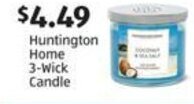 Aldi Huntington Home 3-Wick Candle offer