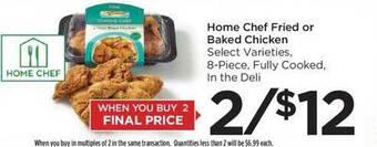 Food 4 Less Home chef fried or baked chicken offer
