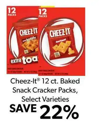 Commissary Cheez-it 12 Ct. Baked Snack Cracker Packs offer